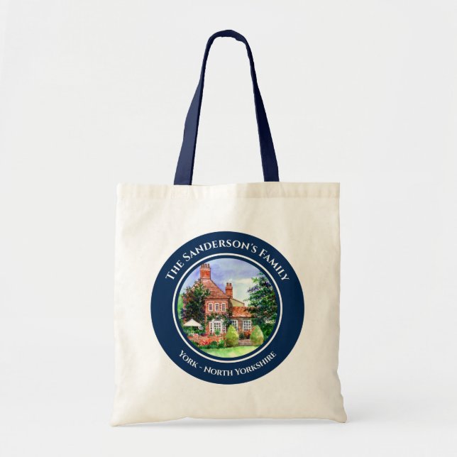 Tote Bag Le Manor House Heslington York Angleterre Aquarell (Devant)