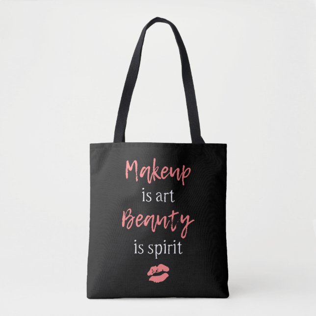 Tote Bag Le maquillage est beauté d'art est esprit (Devant)