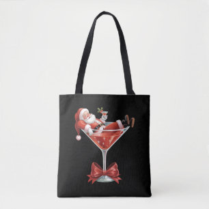 Tote Bag Le Martini de Noël de Santa's Hot Mess Drôle de Sa