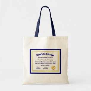 Tote Bag Le meilleur certificat grand-père du monde Funny m