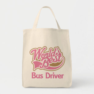 Tote Bag Le meilleur chauffeur de bus des mondes roses