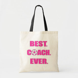 Tote Bag Le meilleur. Entraîneur. Jamais. Rose