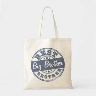 Tote Bag Le meilleur frère - effet de tampon en caoutchouc