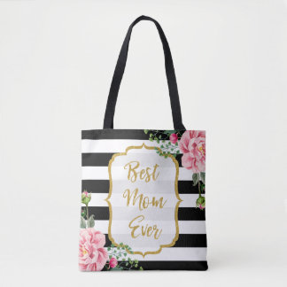 Tote Bag Le meilleur rose de parties scintillantes d'or de