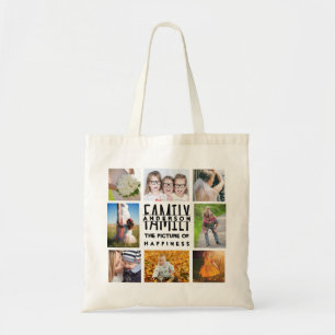 Tote Bag Le modèle de collage de photo de la famille 8 plu