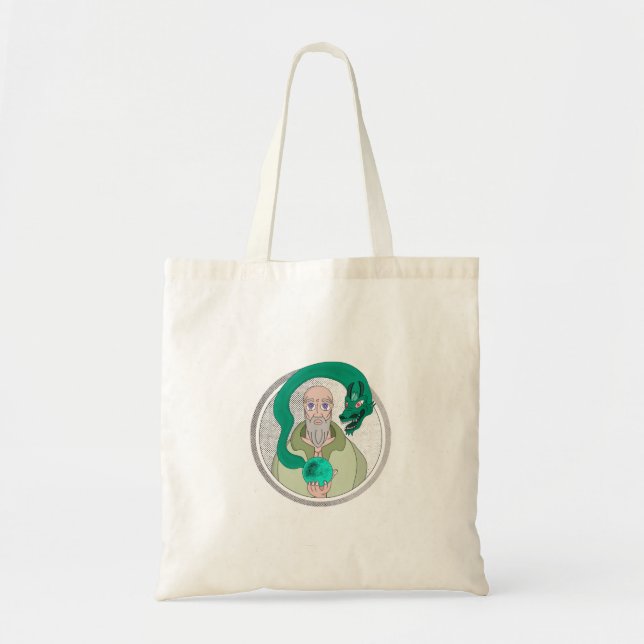Tote Bag Le moine et le dragon (Devant)
