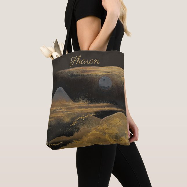 Tote Bag Le Mont Fuji au clair de lune : (De près)