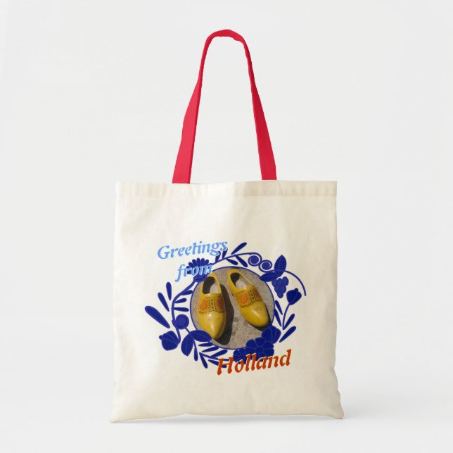 Tote Bag Le motif bleu de Delft obstrue des salutations de (Devant)