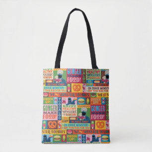 Tote Bag Le Motif de camion Foodie de Cookie Monster