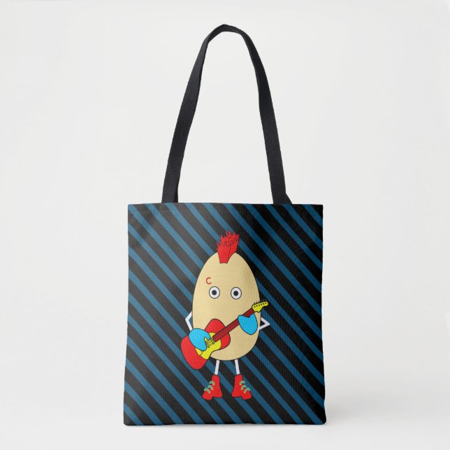 Tote Bag Le musicien de rock Egghead (Devant)