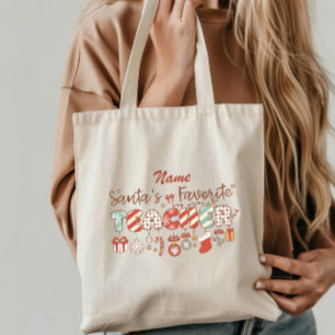 Tote Bag Le Noël de l'enseignant préféré du Père Noël