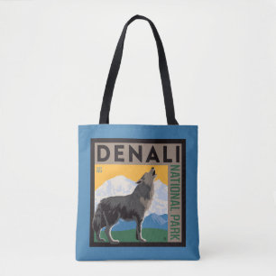 Tote Bag Le Parc national de Denali Howling Wolf