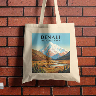 Tote Bag Le Parc national de vintage Denali
