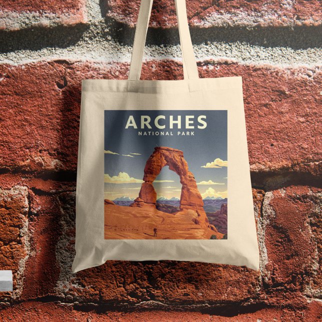 Tote Bag Le Parc national vintage Arches (Créateur téléchargé)