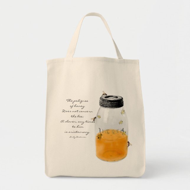 Tote Bag Le pedigree du miel Fourre-tout - Emily Dickinson (Devant)