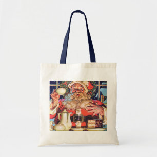 Tote Bag Le père noël à la maison