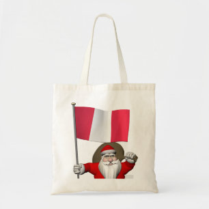 Tote Bag Le Père Noël Avec L'Ensigne Du Pérou