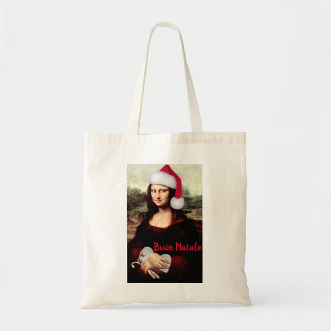 Tote Bag Le Père Noël de Mona Lisa (Devant)