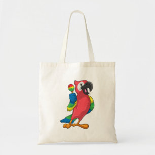 Tote Bag Le perroquet à la musique avec Maracas