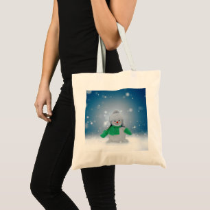 Tote Bag Le personnage de bonhomme de neige de Noël adorabl