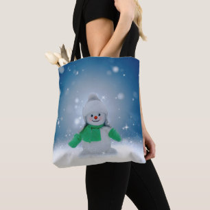 Tote Bag Le personnage de bonhomme de neige de Noël adorabl