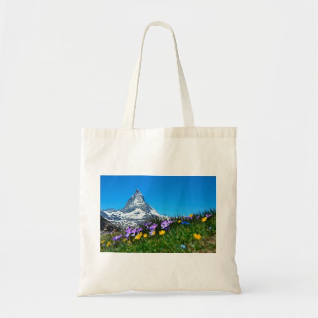 Tote Bag Le pic du Cervin au printemps (Devant)