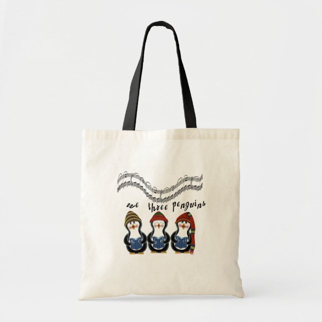 Tote Bag Le pingouin chantent (Devant)
