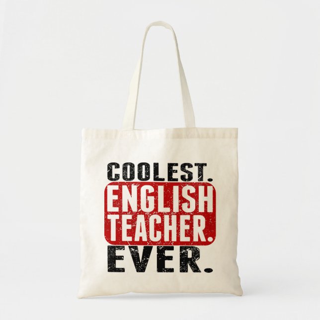 Tote Bag Le plus frais. Professeur d'Anglais. Jamais (Devant)