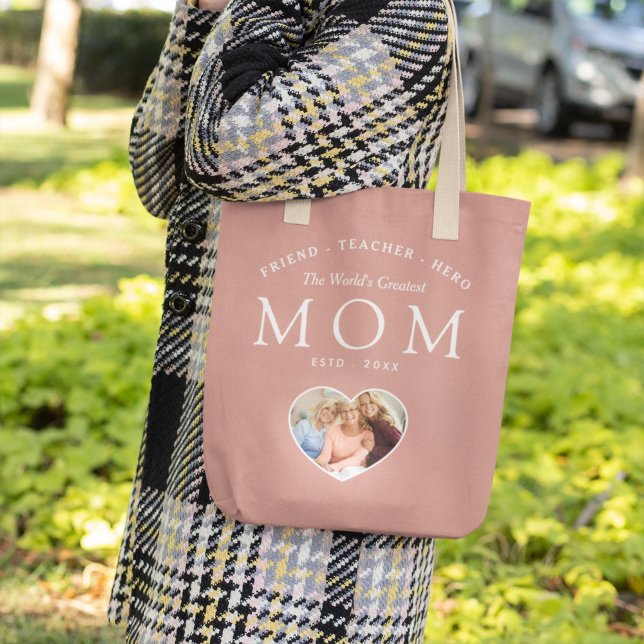Tote Bag Le plus grand héros enseignant de maman ami du mon (Créateur téléchargé)