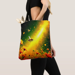 Tote Bag Le pollen doré des abeilles explose Joy Design