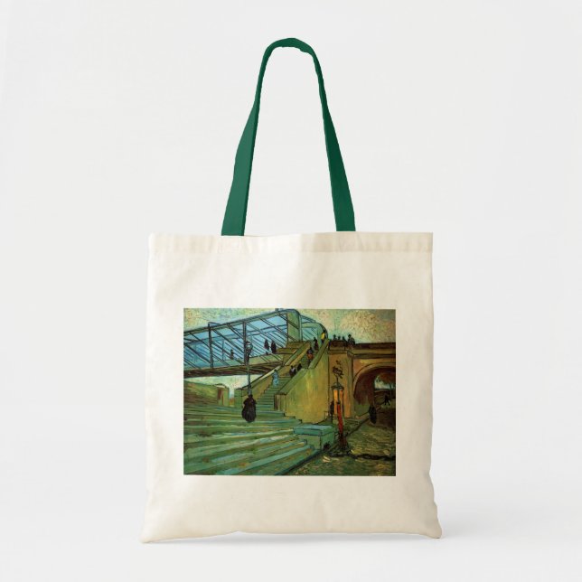 Tote Bag Le pont de Trinquetaille par Vincent van Gogh (Devant)