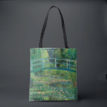 Tote Bag Le Pont Japonais (Etang Lily), Monet<br><div class="desc">Oscar-Claude Monet (14 novembre 1840 - 5 décembre 1926) était un peintre français, un fondateur de la peinture impressionniste française et le praticien le plus constant et le plus prolifique de la philosophie du mouvement d'exprimer ses perceptions avant la nature, surtout en ce qui concerne la peinture en plein air...</div>