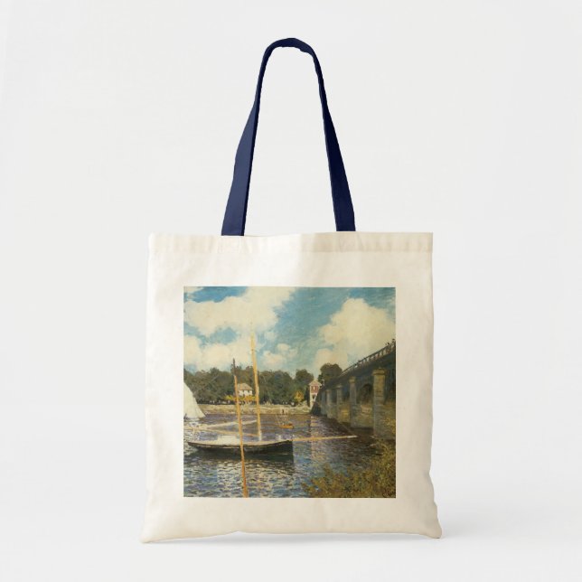 Tote Bag Le Pont routier à Argenteuil par Claude Monet (Devant)