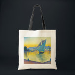 Tote Bag Le port au coucher du soleil, Signac<br><div class="desc">Paul Victor Jules Signac (11 novembre 1863 - 15 août 1935) est un peintre néo-impressionniste français qui,  en collaboration avec Georges Seurat,  contribue à développer le style politliste. Citation : Wikipedia</div>