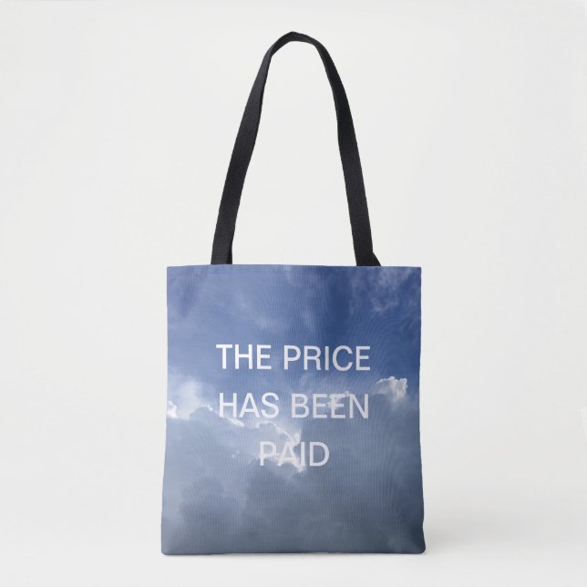 Tote Bag Le Prix A Été Payé Inspirationnel Christian (Devant)