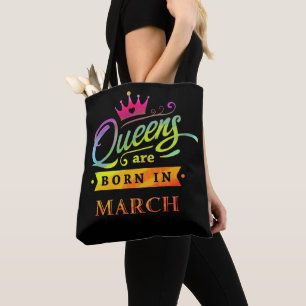 Tote Bag Le Queens sont en mars cadeau d'anniversaire né