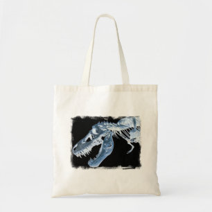 Tote Bag Le rayon X bleu et noir de T-Rex désosse la photo