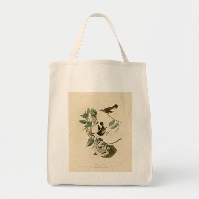 Tote Bag Le Redstart américain des oiseaux d'Amérique d'Aud (Devant)