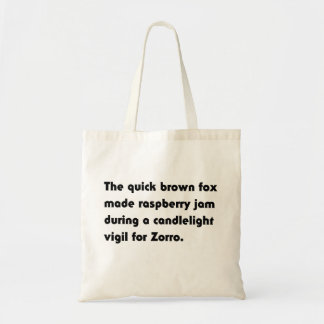 Tote Bag Le Renard Brun Rapide Fit de la Confiture de Framb