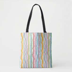 Tote Bag Le résumé barre le motif vertical