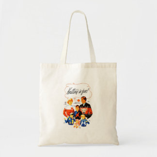 Tote Bag Le rétro tricot vintage des femmes 60s est