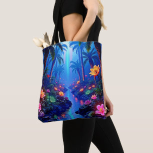 Tote Bag Le rêve enchanté de la forêt de la rivière Vibrant