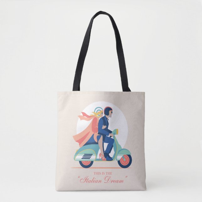 Tote Bag Le rêve italien - Le Lotus Blanc (Devant)