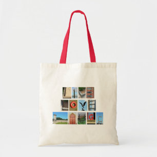 Tote Bag Le RIRE VIVANT d'AMOUR a défini avec des lettres