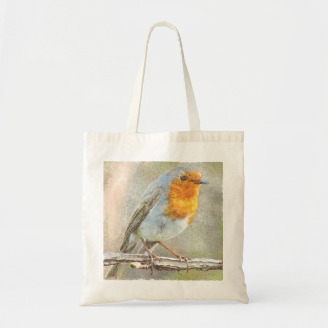 Tote Bag Le Robin Est Une Aquarelle Gabriel (Devant)