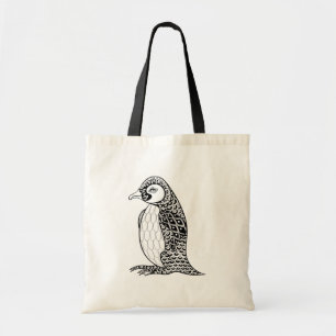 Tote Bag Le Roi artistique pingouin Zendoodle