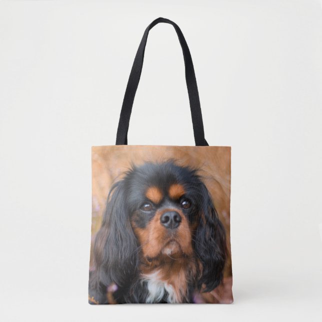 Tote Bag Le roi Charles Spaniel Charles de Noir et de Tan C (Devant)