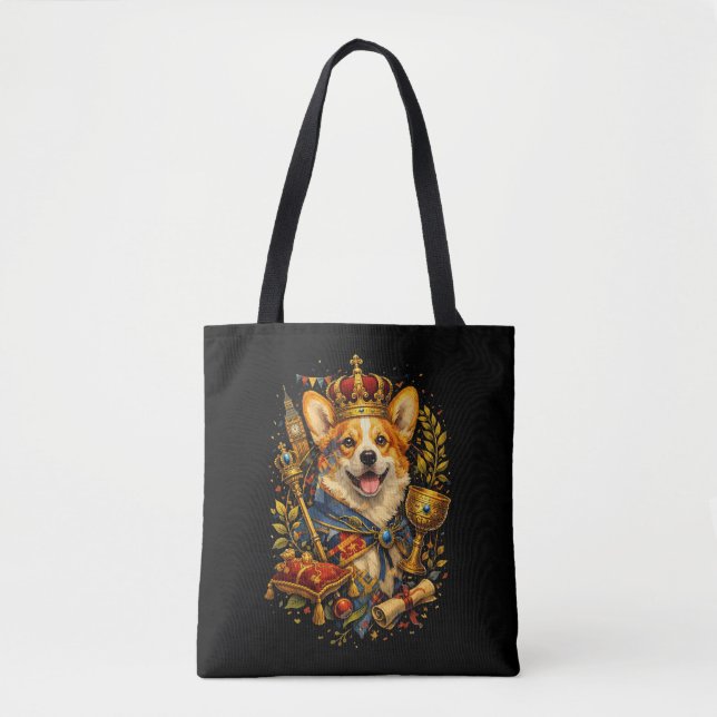 Tote Bag Le Roi Corgi (Devant)