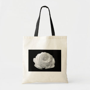 Tote Bag Le rose blanc fleurit art d'amour de paix de