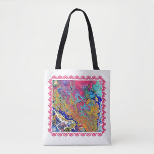 Tote Bag Le rose bouillonne acrylique versent Fourre-tout